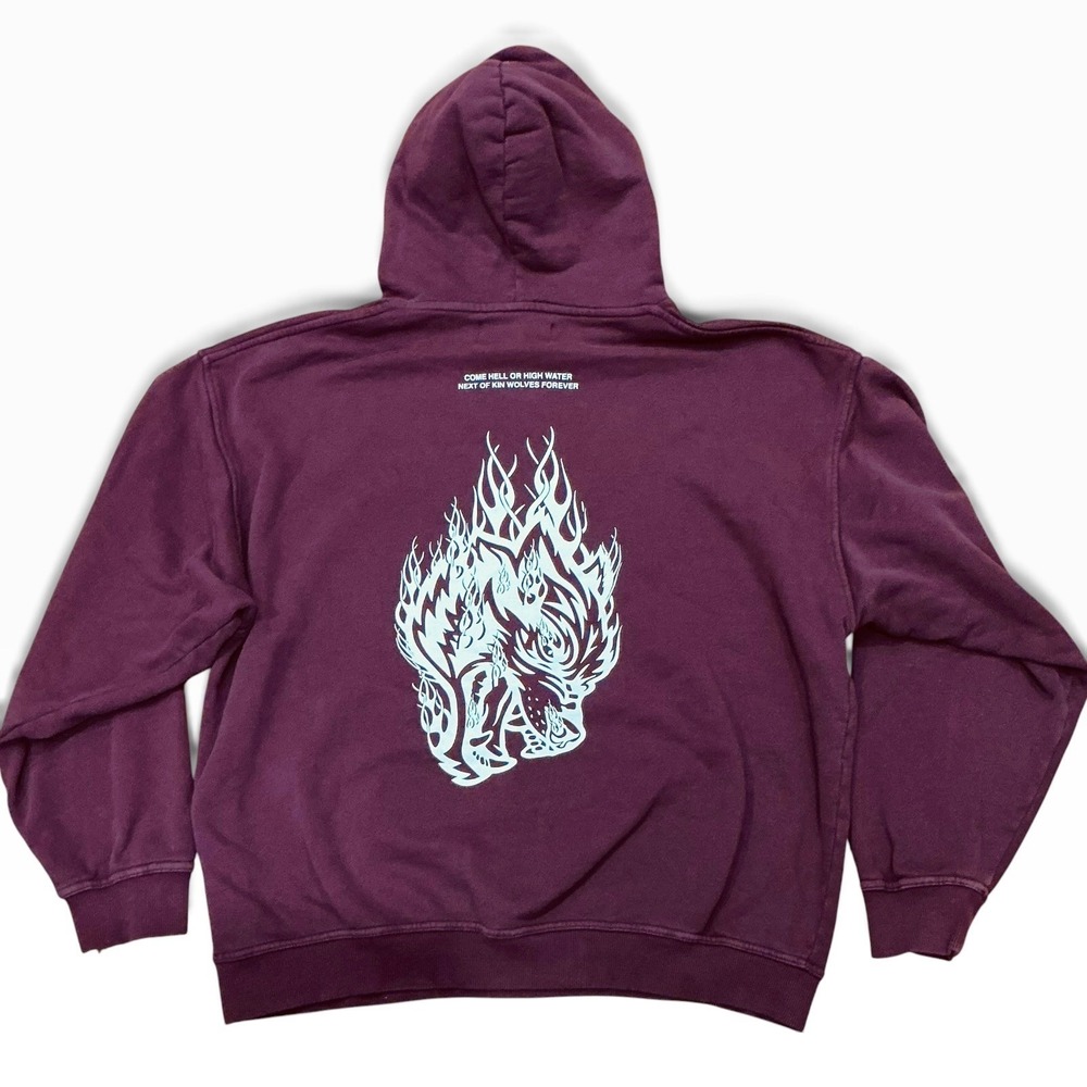 Darc Sport Next of Kin Wolves Forever Hoodie Burgundy XL Limited Edi 509/1000